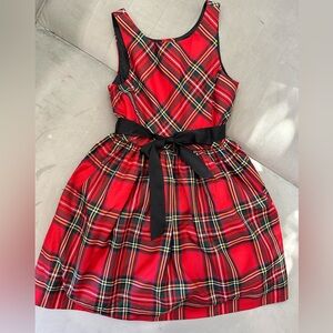 Polo Ralph Lauren Red Plaid Dress with Black Accents